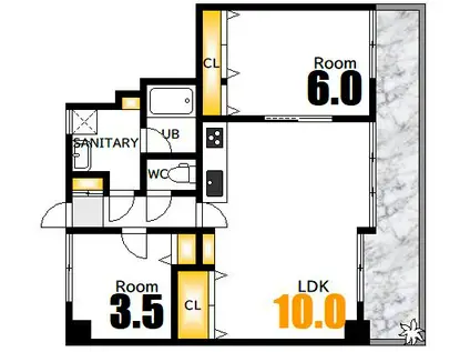 ネオライフ舟入本町(2LDK/2階)の間取り写真