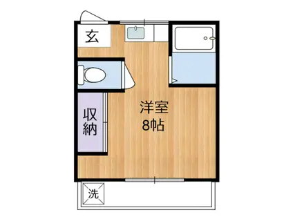 ヴィラ-AMIN(ワンルーム/1階)の間取り写真