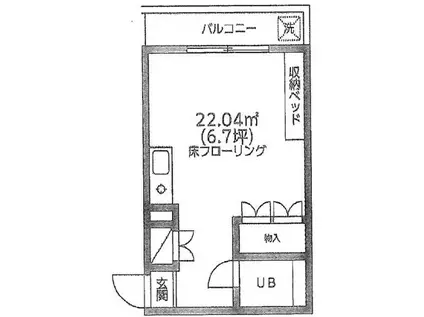 ビレッジ里美(ワンルーム/1階)の間取り写真