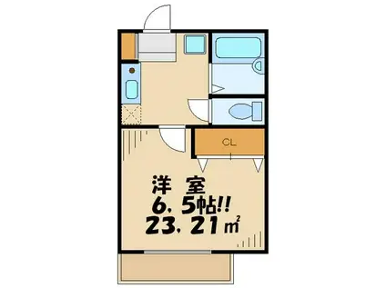 シャトル松原(1K/1階)の間取り写真