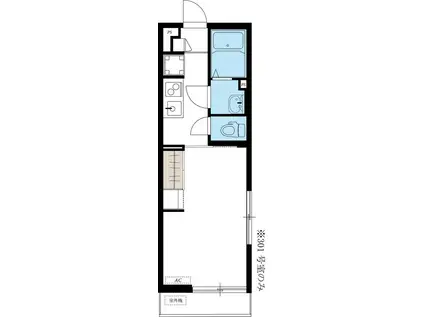 リブリ・つばき川崎(1K/1階)の間取り写真