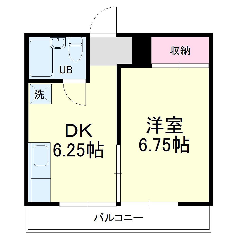 MOマンション(1DK/1階)の間取り写真