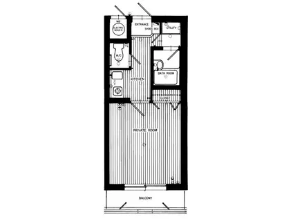 ダイナコートグランデュール高宮東(1K/3階)の間取り写真