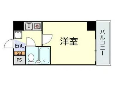 ダイアパレス御苑前(1K/10階)の間取り写真