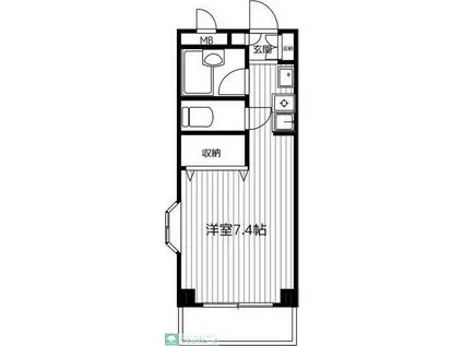 マキシムIT(ワンルーム/2階)の間取り写真