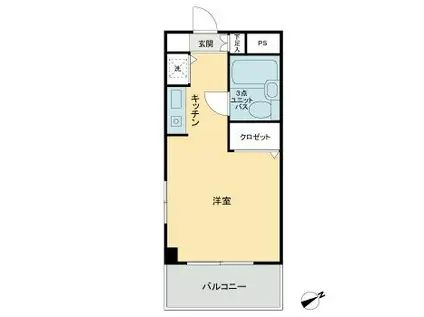 ウインベルソロ川崎第11(ワンルーム/8階)の間取り写真