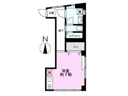 マスミビル(ワンルーム/4階)の間取り写真