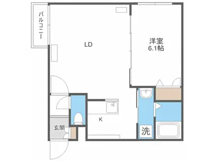 プレシャスレジデンス元町(1LDK/1階)の間取り写真