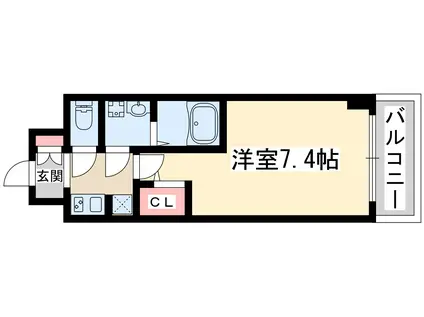 エムレジデンス新大阪ガーデン(1K/4階)の間取り写真