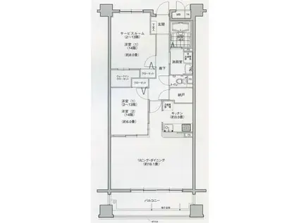 グランアベニュー名駅南(1SLDK/12階)の間取り写真