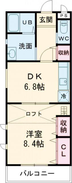 アモル筑前(1DK/1階)の間取り写真