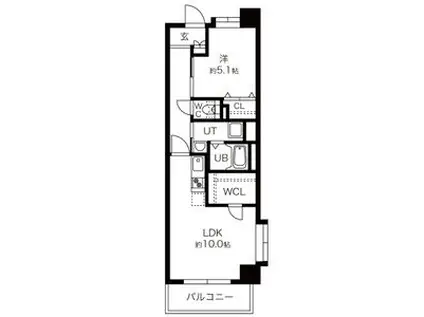 キャッスル常滑(1LDK/9階)の間取り写真