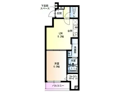 フジパレス加美東II番館(1LDK/1階)の間取り写真