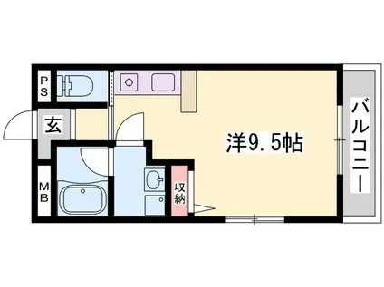 ソフィア21溝之口II(ワンルーム/5階)の間取り写真