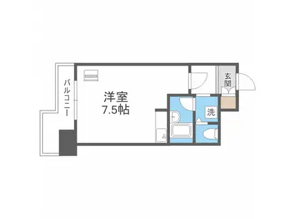 ノースビレッジ本江(ワンルーム/4階)の間取り写真