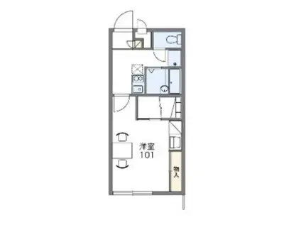 レオパレス藤(1K/1階)の間取り写真