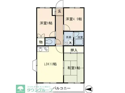 エルドヴェールI(3LDK/3階)の間取り写真