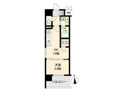 LASANTE榴岡公園(1DK/2階)の間取り写真