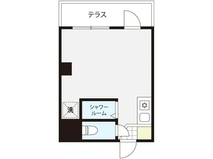 ホワイトハウス(ワンルーム/1階)の間取り写真