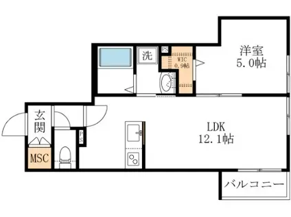 習志野台レジデンス(1LDK/3階)の間取り写真