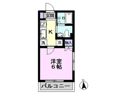 ヒューマンパレス金町(1K/3階)の間取り写真