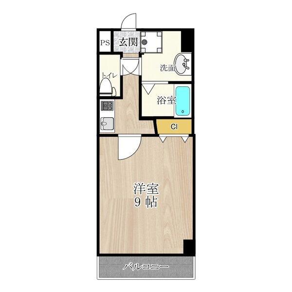 CITY SPIRE上新庄(1K/2階)の間取り写真