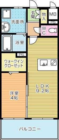 デザイナーズ ざ・片野(1LDK/6階)の間取り写真