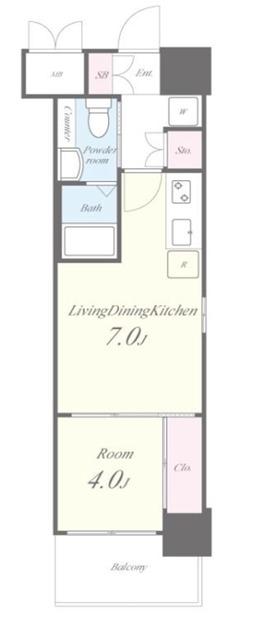 LA CASA 玉造(1DK/3階)の間取り写真