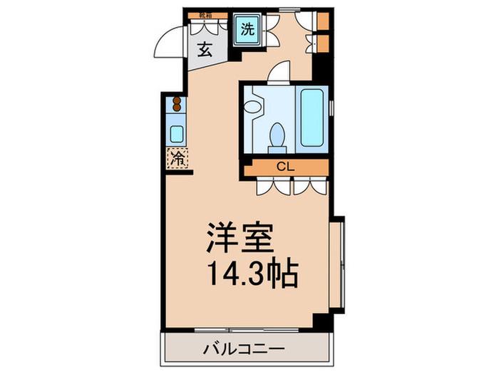 太子堂イースト(ワンルーム/2階)の間取り写真