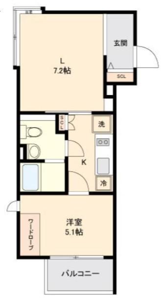 GRANPASEO新宿(1LDK/4階)の間取り写真