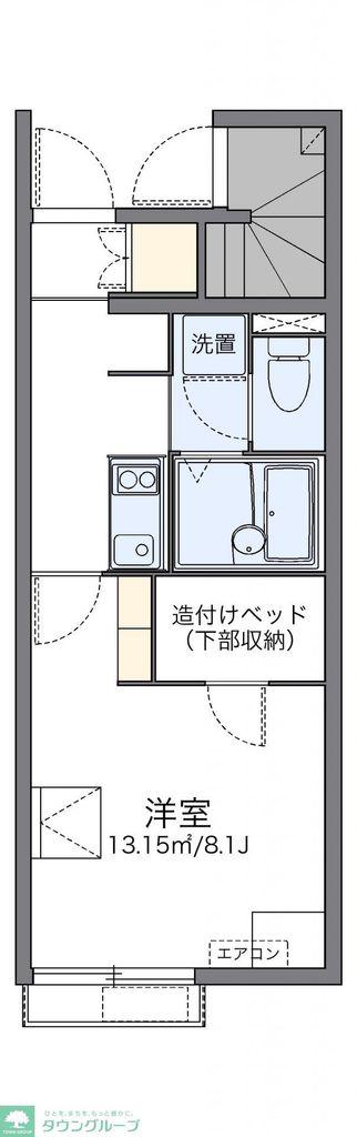 レオネクストセーヌ(1K/1階)の間取り写真