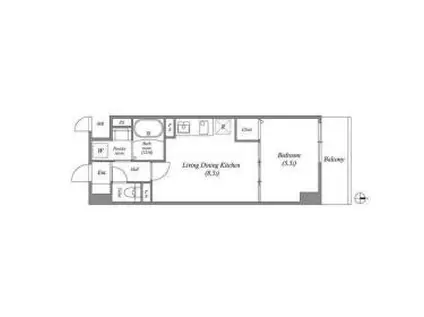 リアライズ今里南(1LDK/3階)の間取り写真