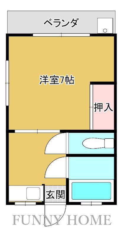 メゾン喜楽(1K/1階)の間取り写真