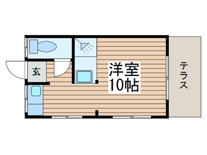 上本郷ハイツ(ワンルーム/1階)の間取り写真
