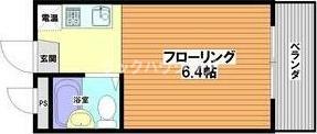 ソサエティ山手(1K/3階)の間取り写真