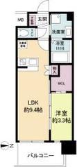 セレニテ江坂ミラク(1LDK/6階)の間取り写真