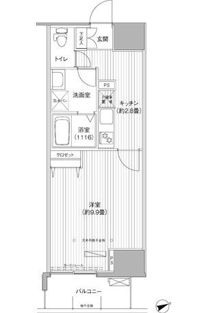 アクシス池袋(1K/8階)の間取り写真