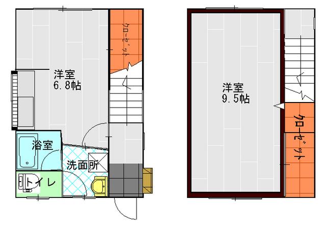 ビレッジIIYAMA南(1LDK/2階)の間取り写真