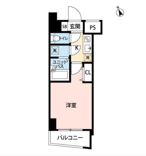 スカイコート後楽園ウエスト(1K/7階)の間取り写真