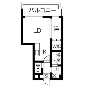 アトリオフラッツ大楠(1LDK/3階)の間取り写真