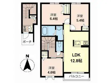 パストラル泉北(3LDK/2階)の間取り写真