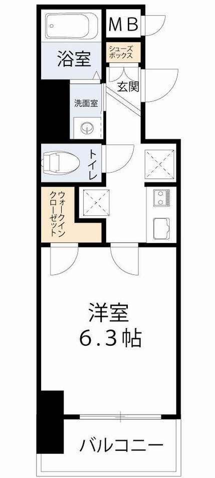 ロイヤルレジデンス北梅田(1K/5階)の間取り写真