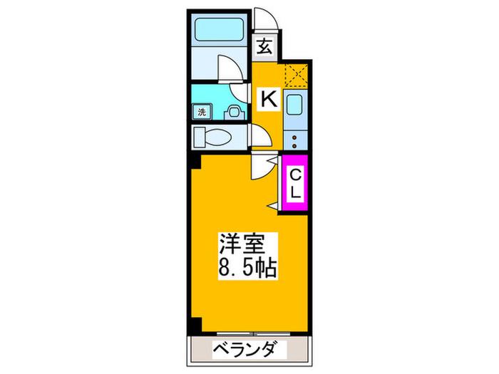 プレシャスYM(1K/5階)の間取り写真