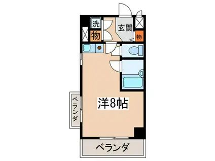 ライオンズマンション聖蹟桜ヶ丘第3(ワンルーム/4階)の間取り写真