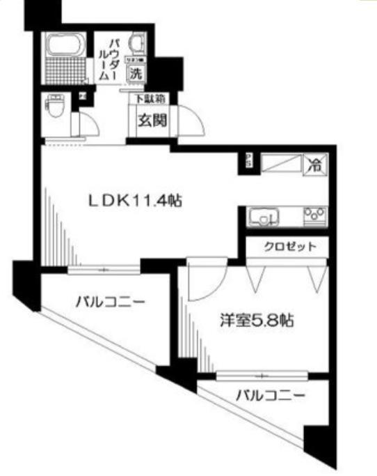 日神パレステージ西巣鴨(1LDK/2階)の間取り写真