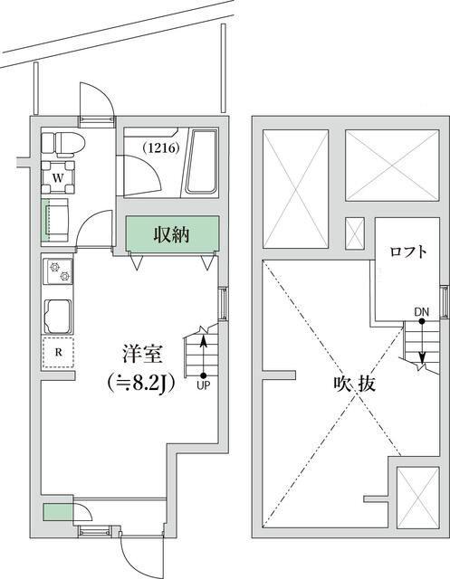 渋谷本町テラスハウス(ワンルーム/1階)の間取り写真