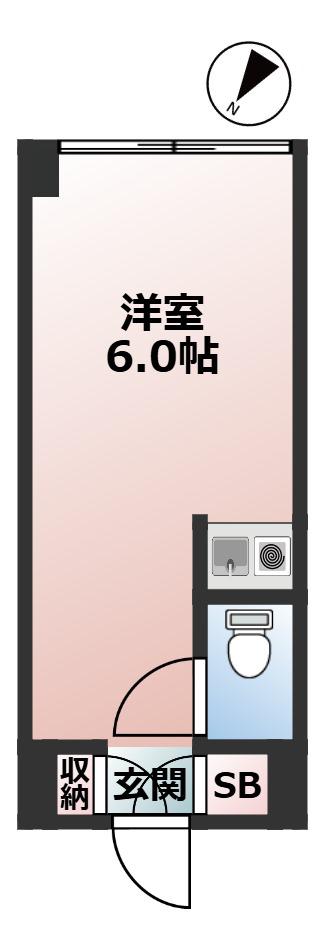 ステップス三軒茶屋(ワンルーム/1階)の間取り写真
