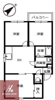 第1ヒルハイツ(3DK/3階)の間取り写真