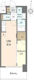 S-RESIDENCE烏森AUREATE(1LDK/2階)の間取り写真