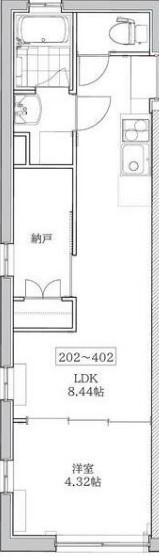 PRATIQUE西荻窪(1LDK/2階)の間取り写真